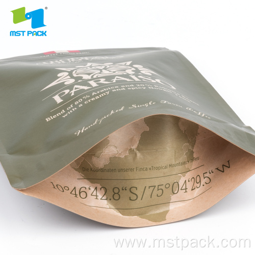 Kraft Paper Stand Up Coffee Bag With Printing